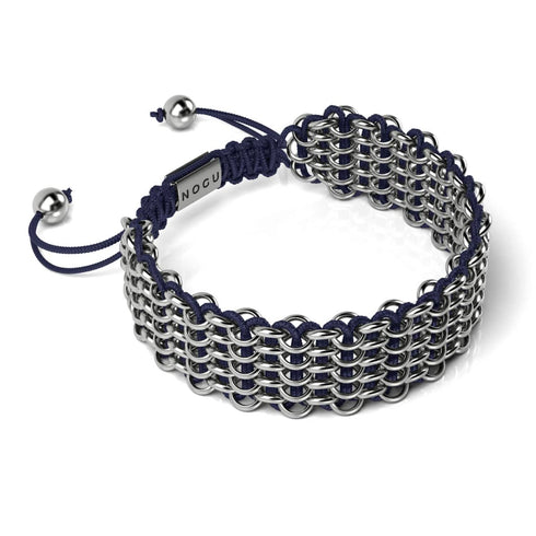 Liens Éléphant de Sumatra | Bracelet Kismet de luxe | Bleu x Argent